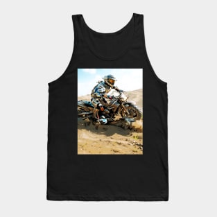 Desert Racer - Futuristic Motocross Rider Tank Top